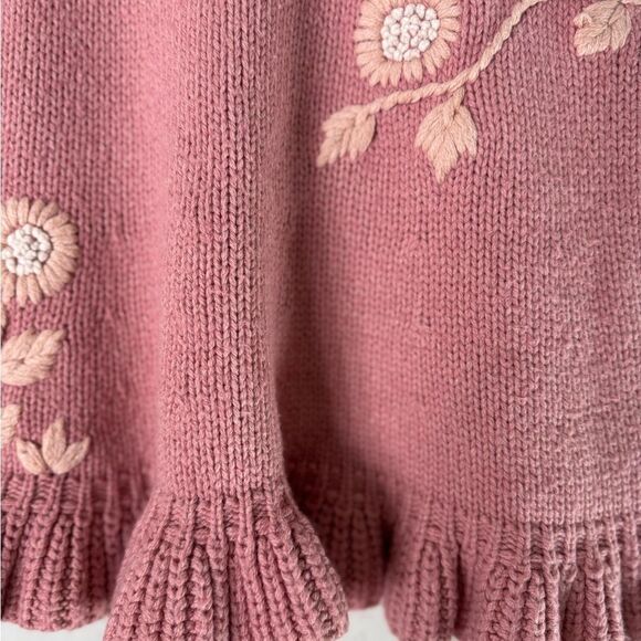 LoveShackFancy Oxford Wool Blend Mini Sweater Skirt in Pink Size S - Picture 6 of 11